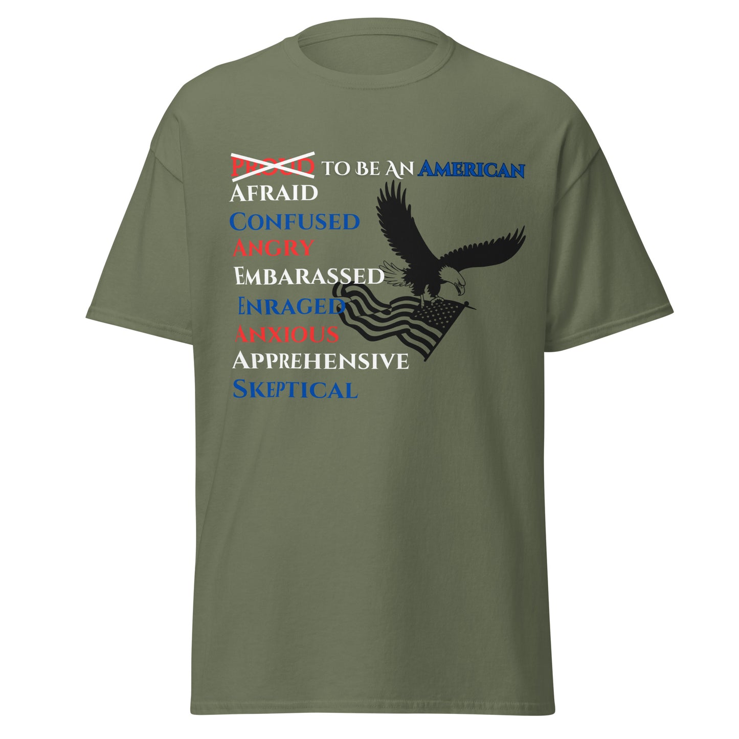 P.T.L.B Proud to be an American Emotional T Shirt